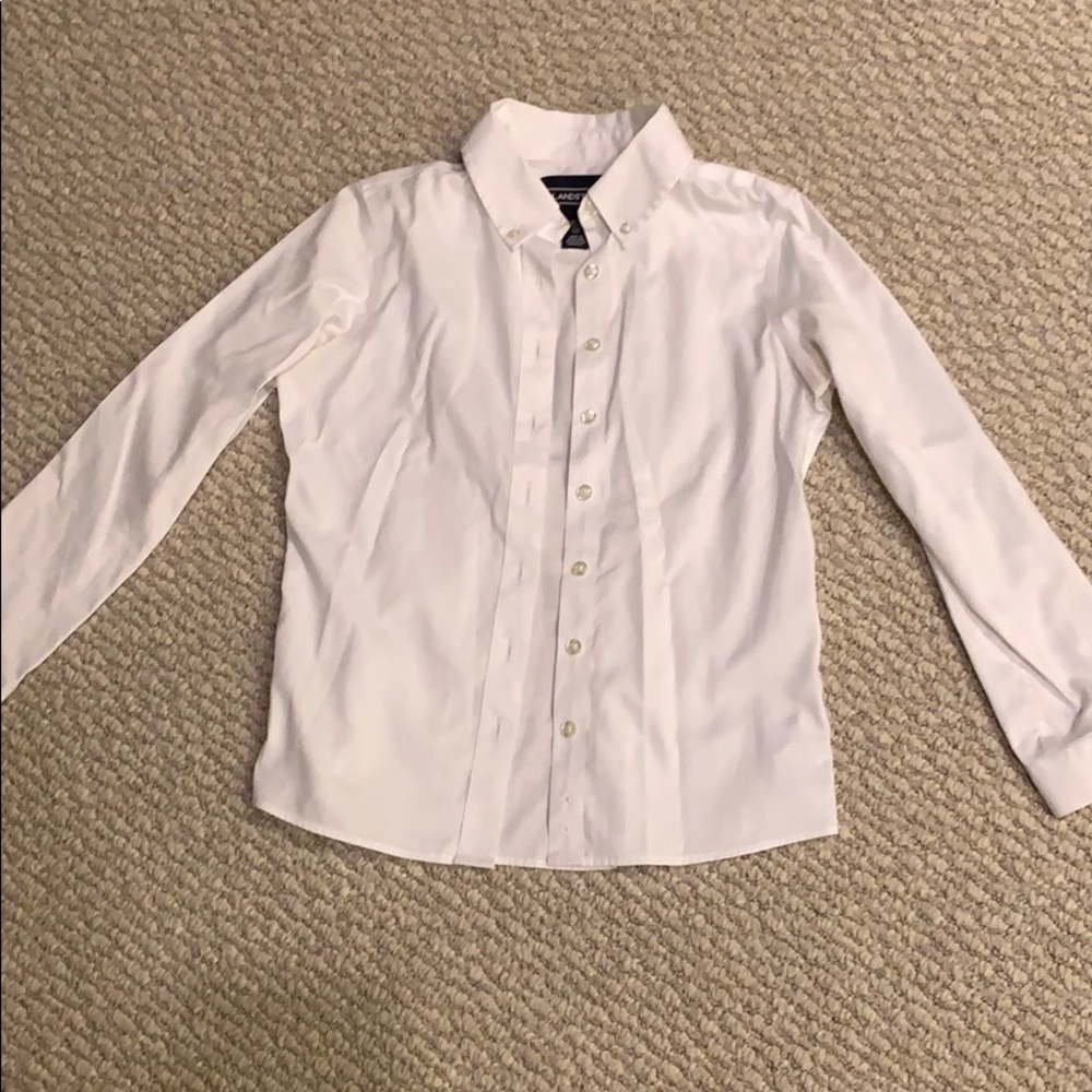 Lands’ End white button down unisex